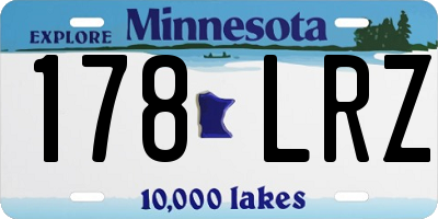 MN license plate 178LRZ