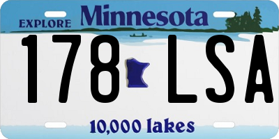 MN license plate 178LSA