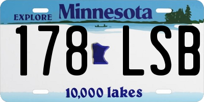 MN license plate 178LSB