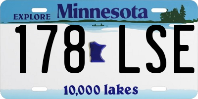 MN license plate 178LSE
