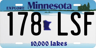 MN license plate 178LSF