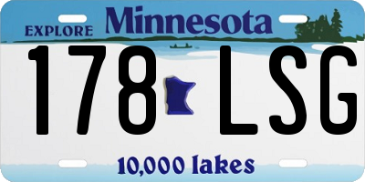 MN license plate 178LSG