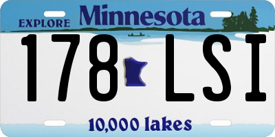 MN license plate 178LSI