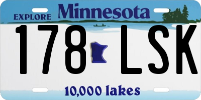 MN license plate 178LSK