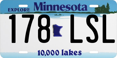 MN license plate 178LSL