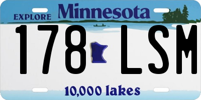 MN license plate 178LSM
