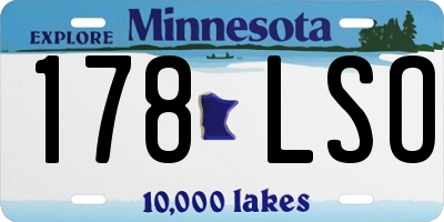 MN license plate 178LSO