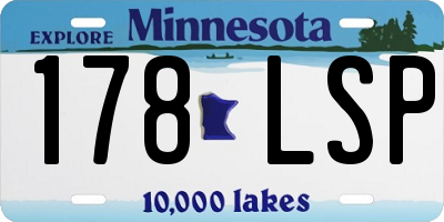 MN license plate 178LSP