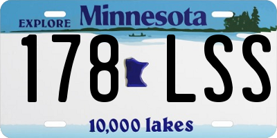 MN license plate 178LSS