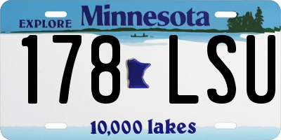 MN license plate 178LSU
