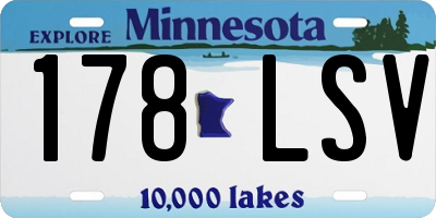 MN license plate 178LSV