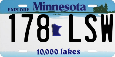 MN license plate 178LSW