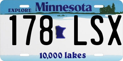 MN license plate 178LSX