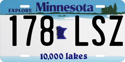 MN license plate 178LSZ