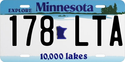 MN license plate 178LTA