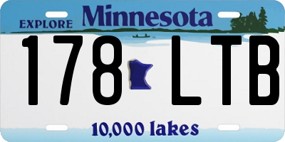 MN license plate 178LTB