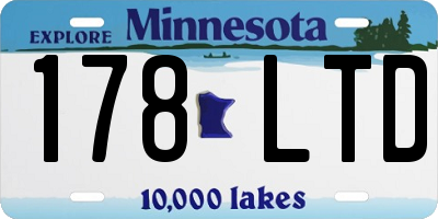 MN license plate 178LTD