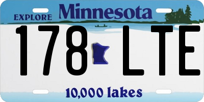 MN license plate 178LTE