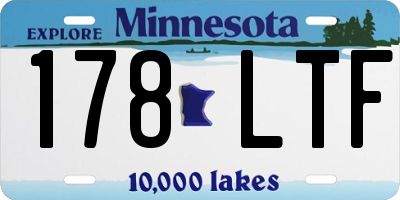 MN license plate 178LTF