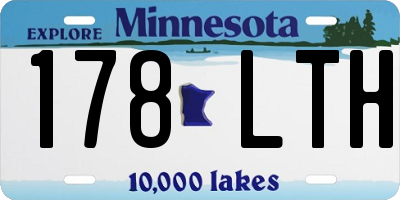 MN license plate 178LTH
