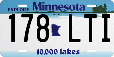 MN license plate 178LTI