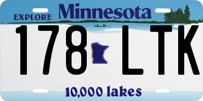 MN license plate 178LTK