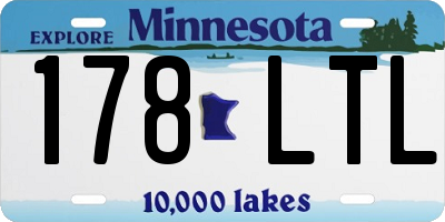 MN license plate 178LTL