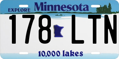 MN license plate 178LTN