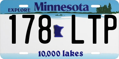 MN license plate 178LTP