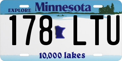 MN license plate 178LTU