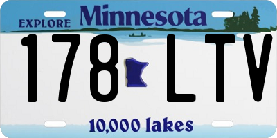 MN license plate 178LTV