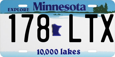 MN license plate 178LTX