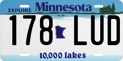 MN license plate 178LUD