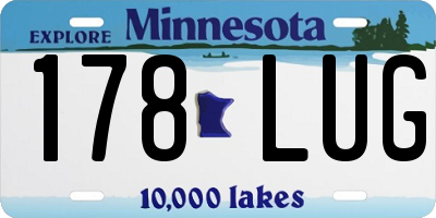 MN license plate 178LUG