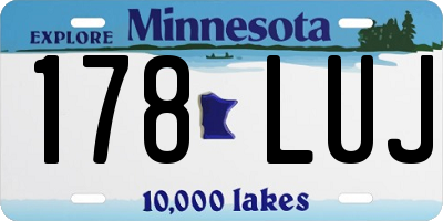 MN license plate 178LUJ
