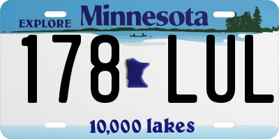 MN license plate 178LUL