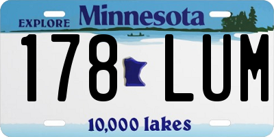 MN license plate 178LUM