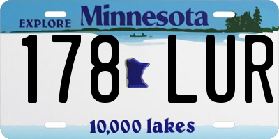 MN license plate 178LUR