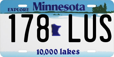 MN license plate 178LUS