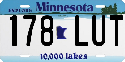 MN license plate 178LUT