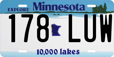 MN license plate 178LUW