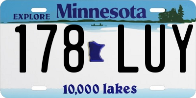 MN license plate 178LUY