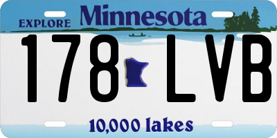 MN license plate 178LVB