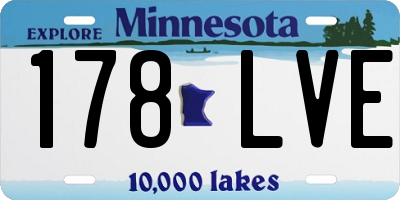 MN license plate 178LVE