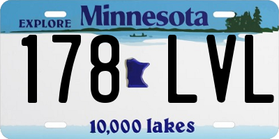 MN license plate 178LVL