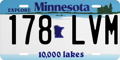 MN license plate 178LVM