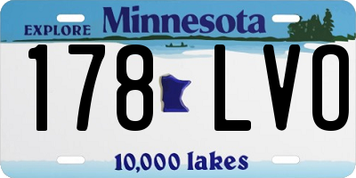 MN license plate 178LVO
