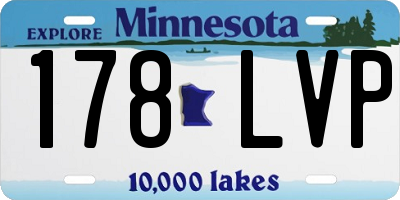 MN license plate 178LVP