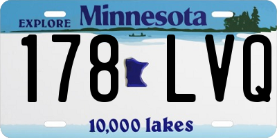 MN license plate 178LVQ