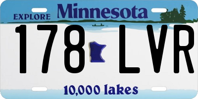 MN license plate 178LVR